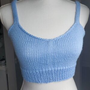 Handmade knit super comfy bralette crop top